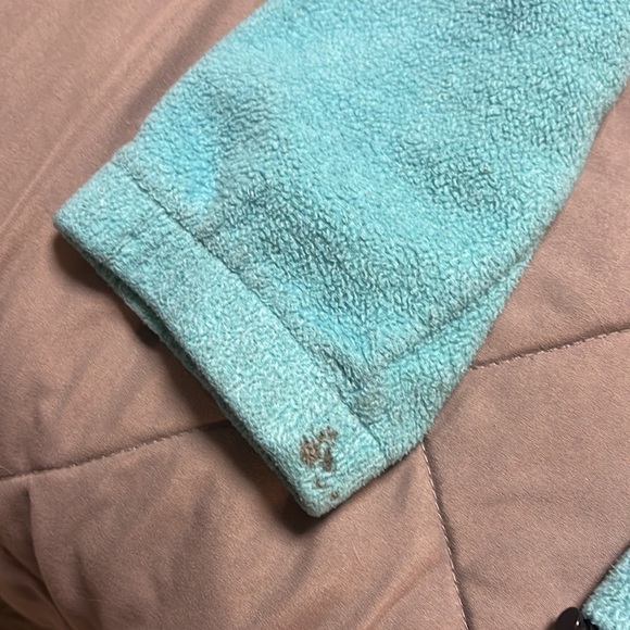 Columbia Turquoise Blue Zip Up Fleece Jacket Size Medium - Picture 4 of 10